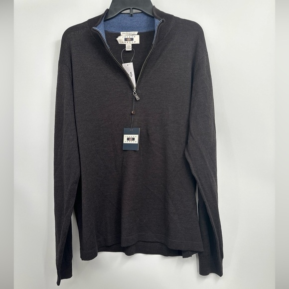Joseph Abboud Extra Fine Merino Wool 1/4 Zip Sweater Mens XXL Pull-over $89 - Picture 1 of 4